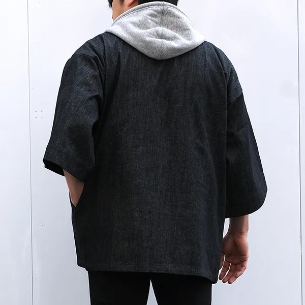 Happi.Tokyo | Denim Happi (Happi Coat) | Black Single #01 (with pocket)