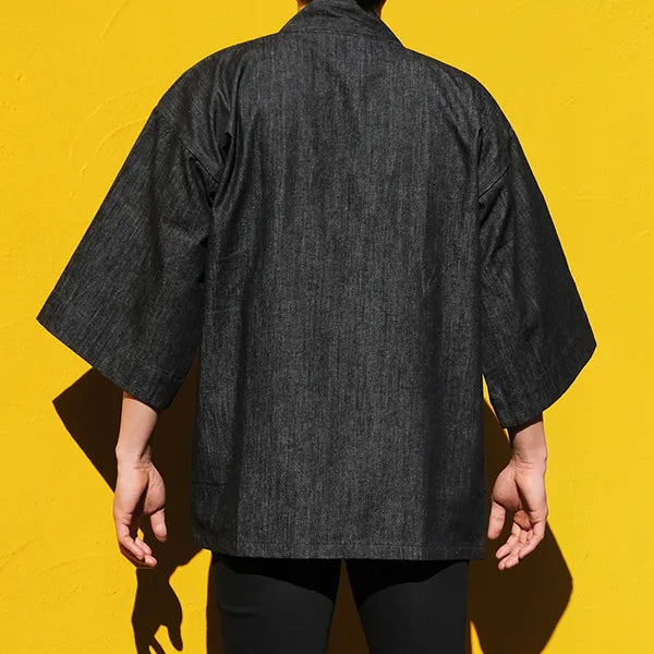 Happi.Tokyo | Denim Happi (Happi Coat) | Black Single #01 (with pocket)