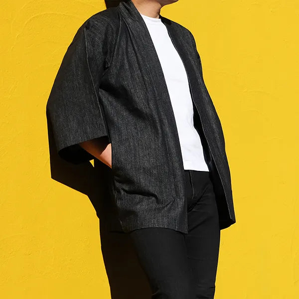 Happi.Tokyo | Denim Happi (Happi Coat) | Black Single #01 (with pocket)