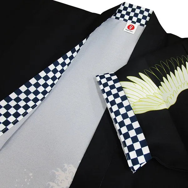 Happi.Tokyo|オリジナルデザインはっぴ(法被)|キッズ#01 大波柄 ブラック