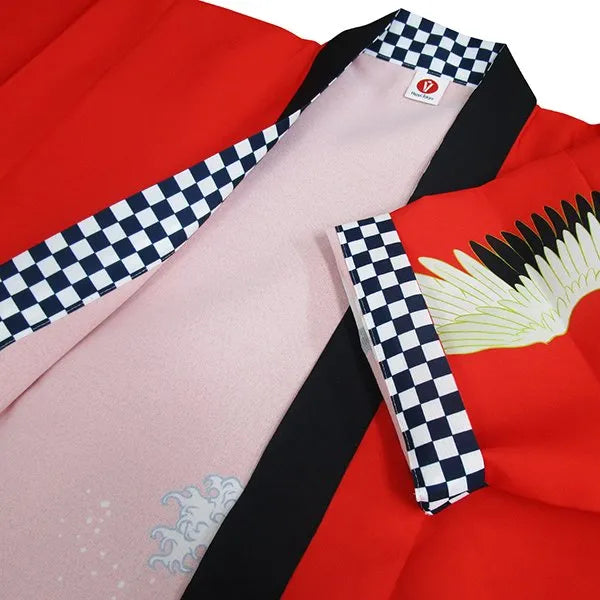 Happi.Tokyo|オリジナルデザインはっぴ(法被)|キッズ#03 大波柄 レッド