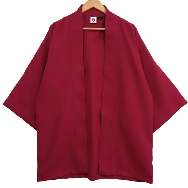 Happi.Tokyo | Ayaori Happi (Happi Coat) | Plain - Wine Red -