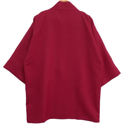 Happi.Tokyo | Ayaori Happi (Happi Coat) | Plain - Wine Red -