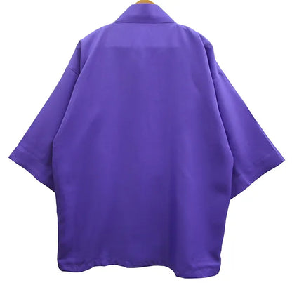Happi.Tokyo｜綾織（あやおり）はっぴ（法被）｜無地 -紫（Purple）-