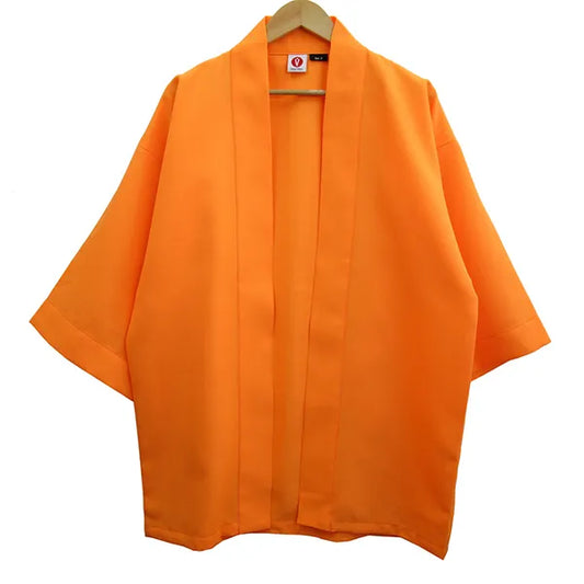 Happi.Tokyo｜綾織（あやおり）はっぴ（法被）｜無地 -オレンジ（Orange）-
