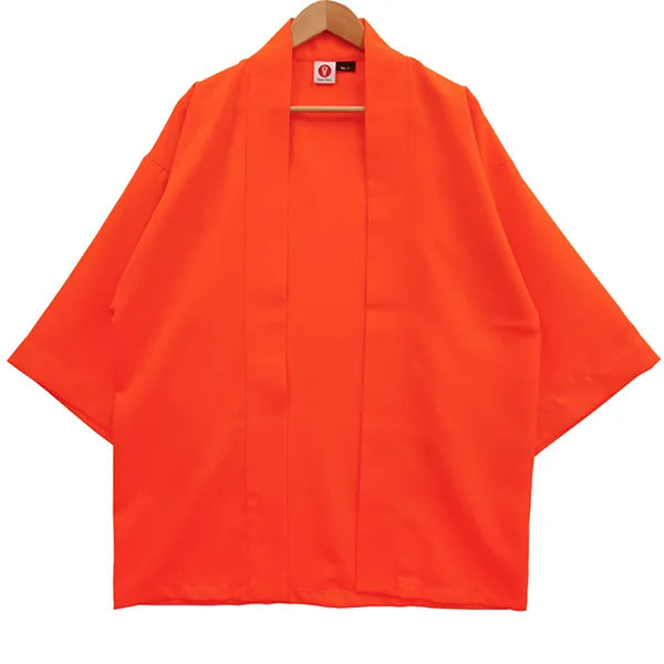 Happi.Tokyo | Ayaori Happi (Happi Coat) | Plain - Fluorescent Orange -