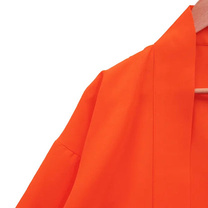 Happi.Tokyo | Ayaori Happi (Happi Coat) | Plain - Fluorescent Orange -