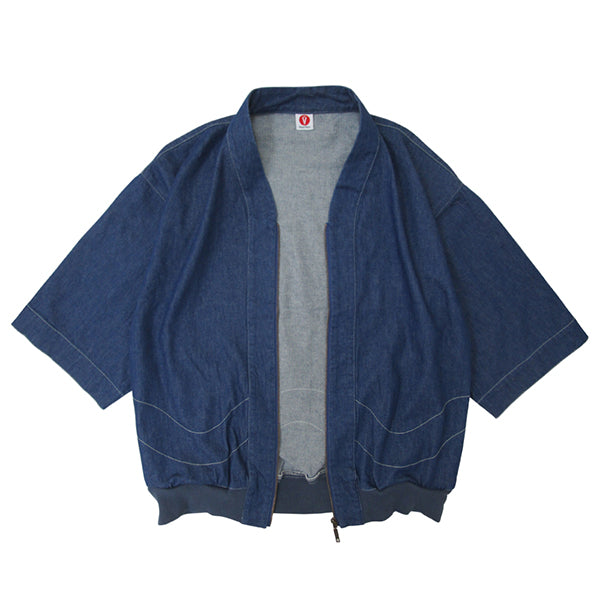 Happi.Tokyo｜セレクトデニムはっぴ（法被）｜ブルー ジップアップ