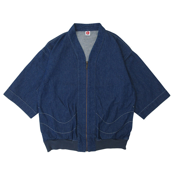 Happi.Tokyo｜セレクトデニムはっぴ（法被）｜ブルー ジップアップ