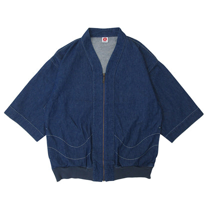 Happi.Tokyo｜セレクトデニムはっぴ（法被）｜ブルー ジップアップ